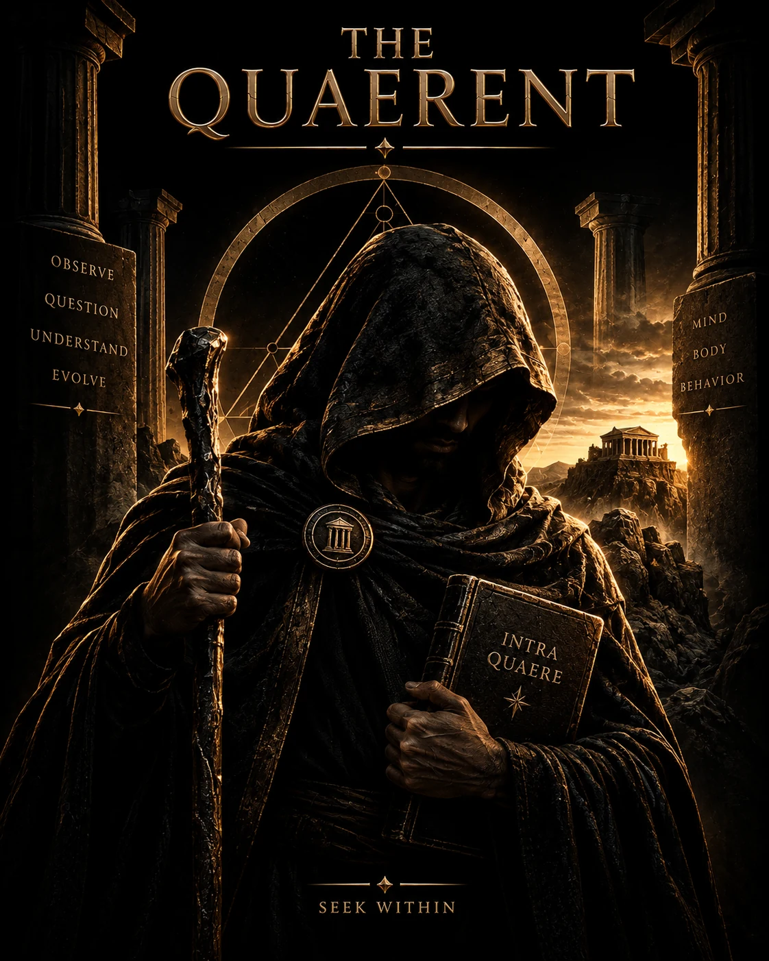 The Quaerent — the one who seeks. Intra Quaere · Seek Within.